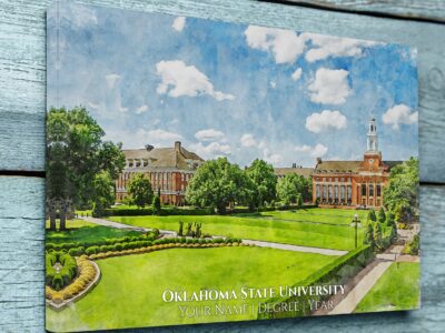 UNIVERSITY OF OKLAHOMA STATECAMPUS CANVAS PRINT HANGING ON WALL