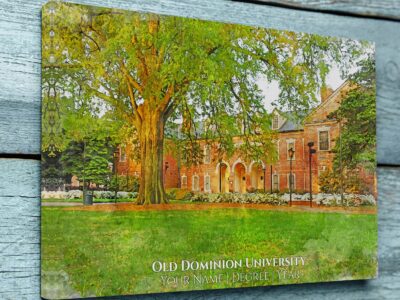OLD DOMINION UNIVERSITY CAMPUS CANVAS PRINT HANGING ON WALL