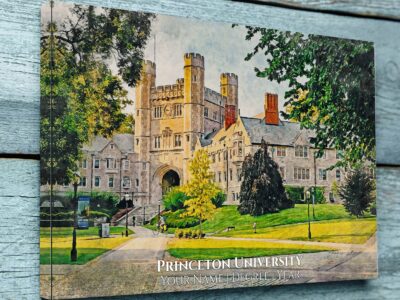 PRINCETON UNIVERSITY CAMPUS CANVAS PRINT HANGING ON WALL