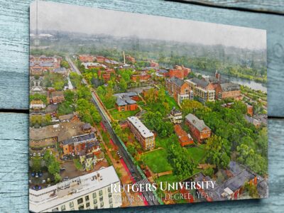 RUTGERS UNIVERSITY CAMPUS CANVAS PRINT HANGING ON WALL
