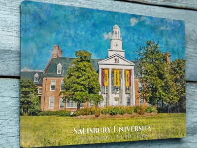 UNIVERSITY OF SALISBURY CAMPUS CANVAS PRINT HANGING ON WALL