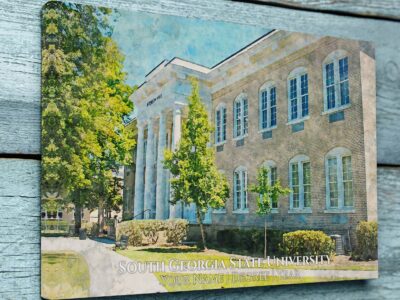 South Georgia State College watercolor. Graduation gift, South Georgia State College , College wall art,  College WC