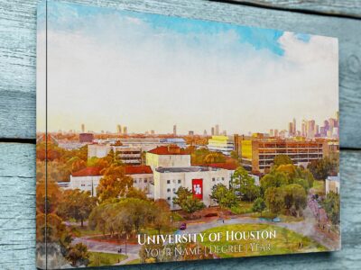 UNIVERSITY OF HOUSTONCAMPUS CANVAS PRINT HANGING ON WALL