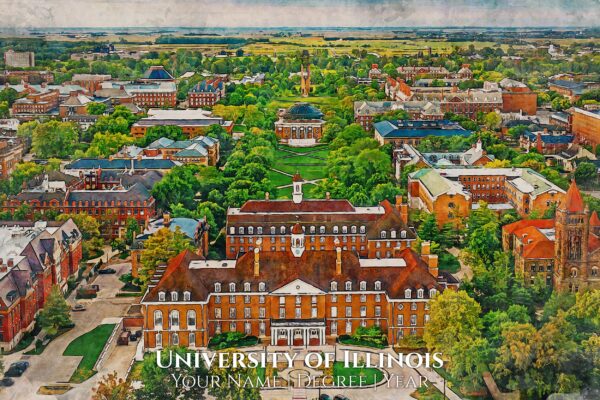 UNIVERSITY OF ILLINOIS  IMAGE SHOWING CAMPUS BUILDING
