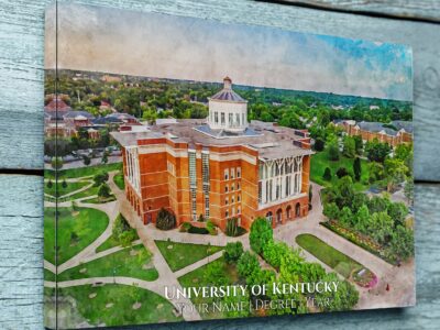 UNIVERSITY OF KENTUCKY CAMPUS CANVAS PRINT HANGING ON WALL