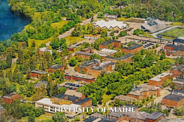 UNIVERSITY OF MAINE  IMAGE SHOWING CAMPUS BUILDING