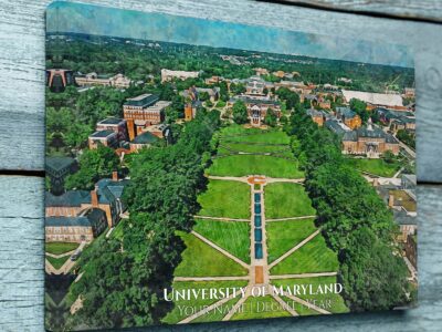 UNIVERSITY OF MARYLAND CAMPUS CANVAS PRINT HANGING ON WALL