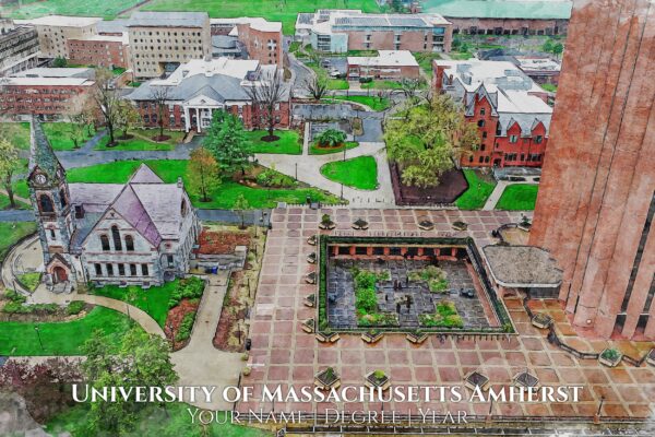 UNIVERSITY OF MASACHUSETTS  IMAGE SHOWING CAMPUS BUILDING