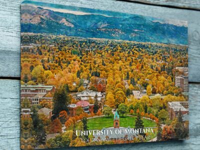UNIVERSITY OF MONTANA CAMPUS CANVAS PRINT HANGING ON WALL