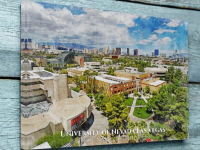 UNIVERSITY OF NEVADA LAS VEGAS CAMPUS CANVAS PRINT HANGING ON WALL