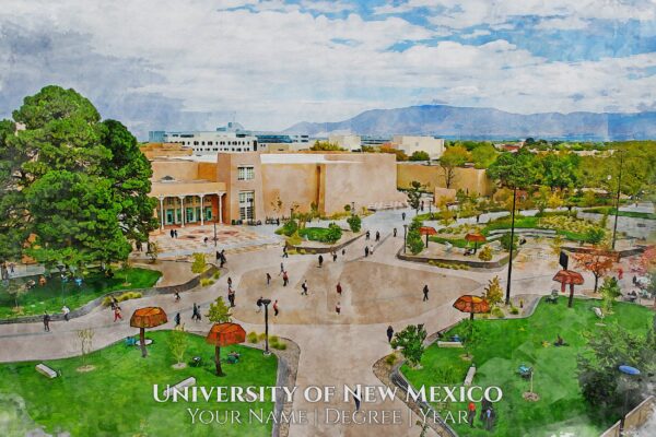 UNIVERSITY OF NEW MEXICO IMAGE SHOWING CAMPUS BUILDING