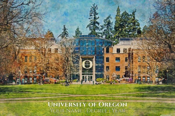UNIVERSITY OF OREGON IMAGE SHOWING CAMPUS BUILDING
