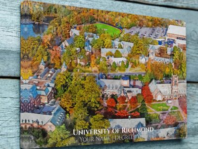UNIVERSITY OF RICHMOND CAMPUS CANVAS PRINT HANGING ON WALL