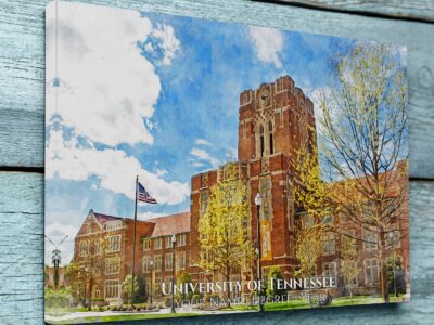UNIVERSITY OF TENNESSEE CAMPUS CANVAS PRINT HANGING ON WALL