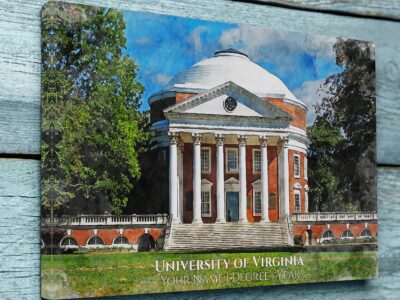 UNIVERSITY OF VIRGINIACAMPUS CANVAS PRINT HANGING ON WALL