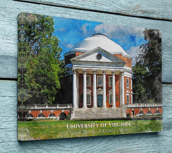 UNIVERSITY OF VIRGINIACAMPUS CANVAS PRINT HANGING ON WALL
