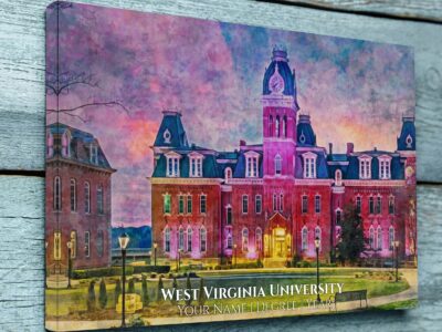 West Virginia University watercolor. Graduation gift, West Virginia University , College wall art,  College WC