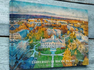 University of Rhode Island watercolor. Graduation gift, University of Rhode Island , College wall art,  College WC