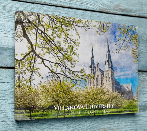 VILLANOVA UNIVERSITY CAMPUS CANVAS PRINT HANGING ON WALL