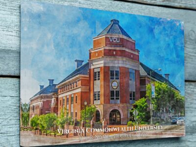 UNIVERSITY OF MIAMI CAMPUS CANVAS PRINT HANGING ON WALL
