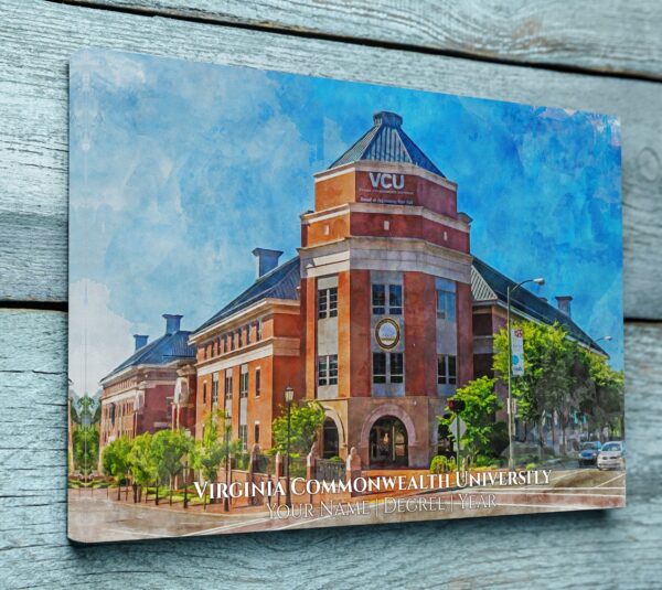 UNIVERSITY OF MIAMI CAMPUS CANVAS PRINT HANGING ON WALL