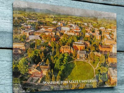 UNIVERSITY OF WASHINGTON STATE CAMPUS CANVAS PRINT HANGING ON WALL