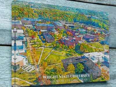 WRIGHT STATE UNIVERSITY CAMPUS CANVAS PRINT HANGING ON WALL