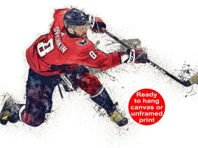 Alex Ovechkin watercolor, Washington Capital wall art, Capitals Stanley Cup, Alex Ovechkin Poster, Washington Capitals hockey art wall
