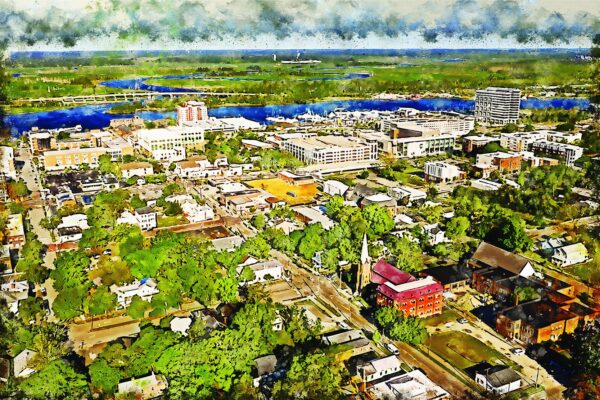 Wilmington_NC_Watercolor_Canvas_Print