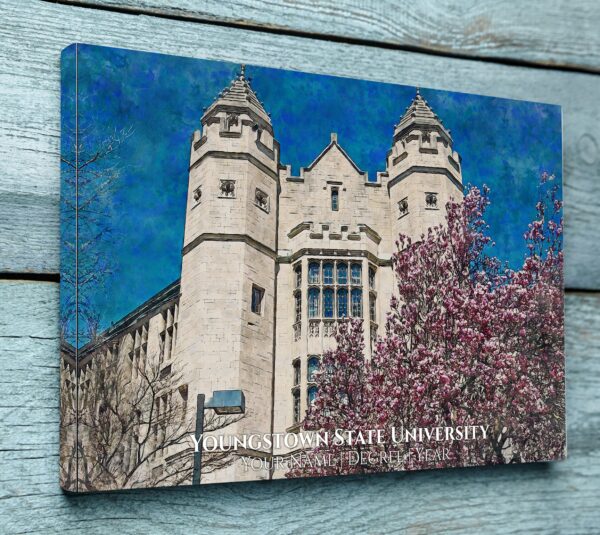 YOUNGSTOWN STATE CAMPUS CANVAS PRINT HANGING ON WALL