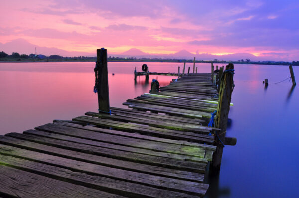 Lake Pier at Dusk Large Wall Canvas, Landscape Wall Art, Large Canvas Art, Beautiful outdoor canvas print, Large landscape print
