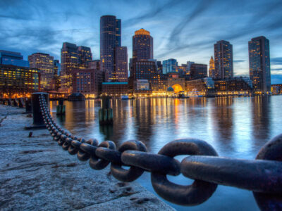 Boston Skyline Harbor, Boston Canvas, Wall canvas, 3 panels canvas,  Boston Color Canvas Art Print, Boston print, Boston photo, wall art