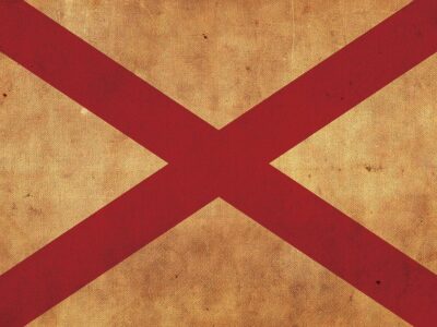 Vintage Alabama Flag on Canvas, Alabama, Flag, Wall Art, Alabama Photo, Print, Giclee, Fine Art, Southern Flag, Single or Multiple Panels