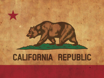 Vintage California Flag on Canvas, California, Flag, Wall Art, California Photo, California Print,West Coast Flag, Single or Multiple Panels