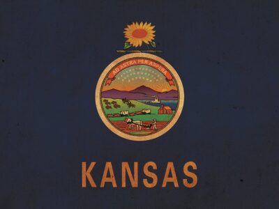 Vintage Kansas Flag on Canvas, Kansas,  Flag, Wall Art, Kansas Photo, Kansas Print, Fine Art, Kansas state, Single or Multiple Panels