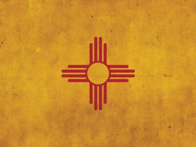 Vintage New Mexico Flag on Canvas, New Mexico Flag, Wall Art, New Mexico Photo New Mexico Print, Single or Multiple Panels