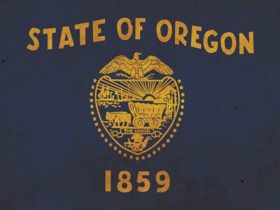 Vintage Oregon Flag on Canvas, Oregon Flag, Wall Art, Oregon Photo, Oregon flag on canvas, Flag, Single or Multiple Panels Indiana flag