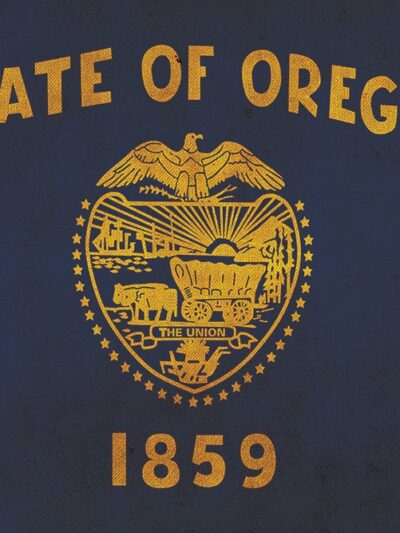 Vintage Oregon Flag on Canvas, Oregon Flag, Wall Art, Oregon Photo, Oregon flag on canvas, Flag, Single or Multiple Panels Indiana flag