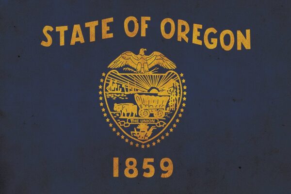 Vintage Oregon Flag on Canvas, Oregon Flag, Wall Art, Oregon Photo, Oregon flag on canvas, Flag, Single or Multiple Panels Indiana flag