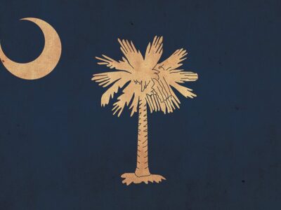 Vintage South Carolina Flag on Canvas, Flag, Wall Art, South Carolina Photo flag on canvas, Single or Multiple Panels Indiana flag