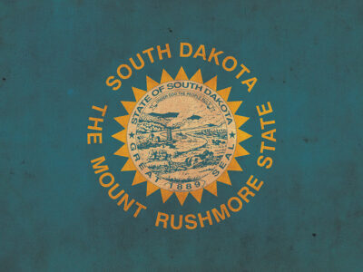 Vintage South Dakota Flag on Canvas, Flag, Wall Art, South Dakota Photo flag on canvas, Single or Multiple Panels Indiana flag