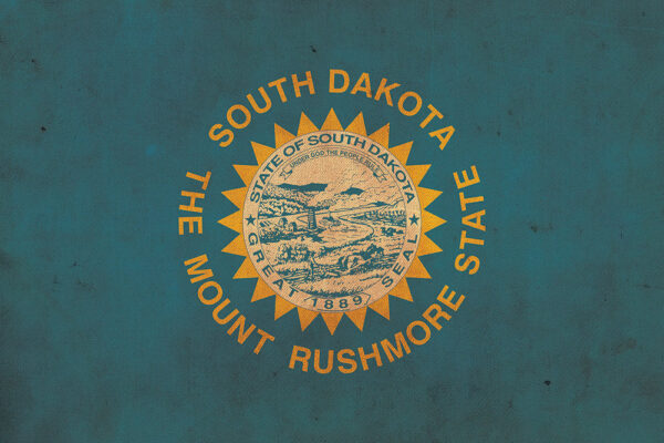 Vintage South Dakota Flag on Canvas, Flag, Wall Art, South Dakota Photo flag on canvas, Single or Multiple Panels Indiana flag