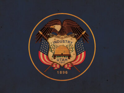 Vintage Utah Flag on Canvas, Utah, Flag, Wall Art, Utah Photo, Utah flag on canvas, Flag, Single or Multiple Panels Indiana flag