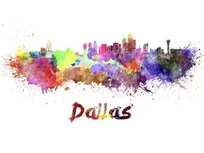 Dallas skyline watercolor canvas, Dallas Canvas Print, Dallas wall art, Canvas Wall Art, Watercolor Skyline, Gift Ideas, Dallas print