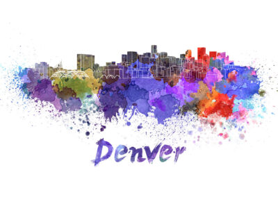 Denver skyline watercolor canvas, Denver Canvas Print, Denver wall art, Canvas Wall Art, Watercolor Skyline, Gift Ideas, Denver print
