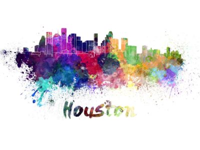 Houston skyline watercolor canvas, Houston Canvas Print, Houston wall art, Houston Canvas Art, Watercolor Skyline, Gift Ideas, Houston print