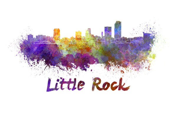 Little Rock skyline watercolor canvas, Little Rock Canvas Print, Little Rock wall art, Little Rock Canvas Wall Art,Little Rock watercolor