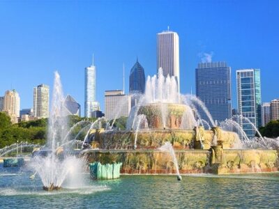 Chicago skyline, Chicago Canvas, Chicago canvas skyline, Grant Park Wall canvas, 3 panel or single panel Chicago art, Chicago photo