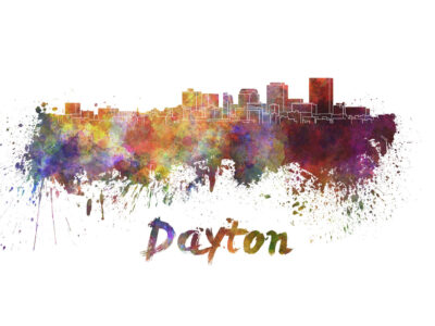 Dayton skyline watercolor canvas, Dayton Ohio Canvas, Dayton wall art, Dayton Canvas Wall Art, Dayton watercolor wall art canvas