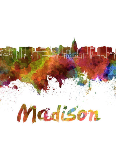 Madison skyline watercolor canvas,  Madison Canvas, Madison wall art, Madison Canvas Wall Art, Madison wall art canvas,Madison Wisconsin